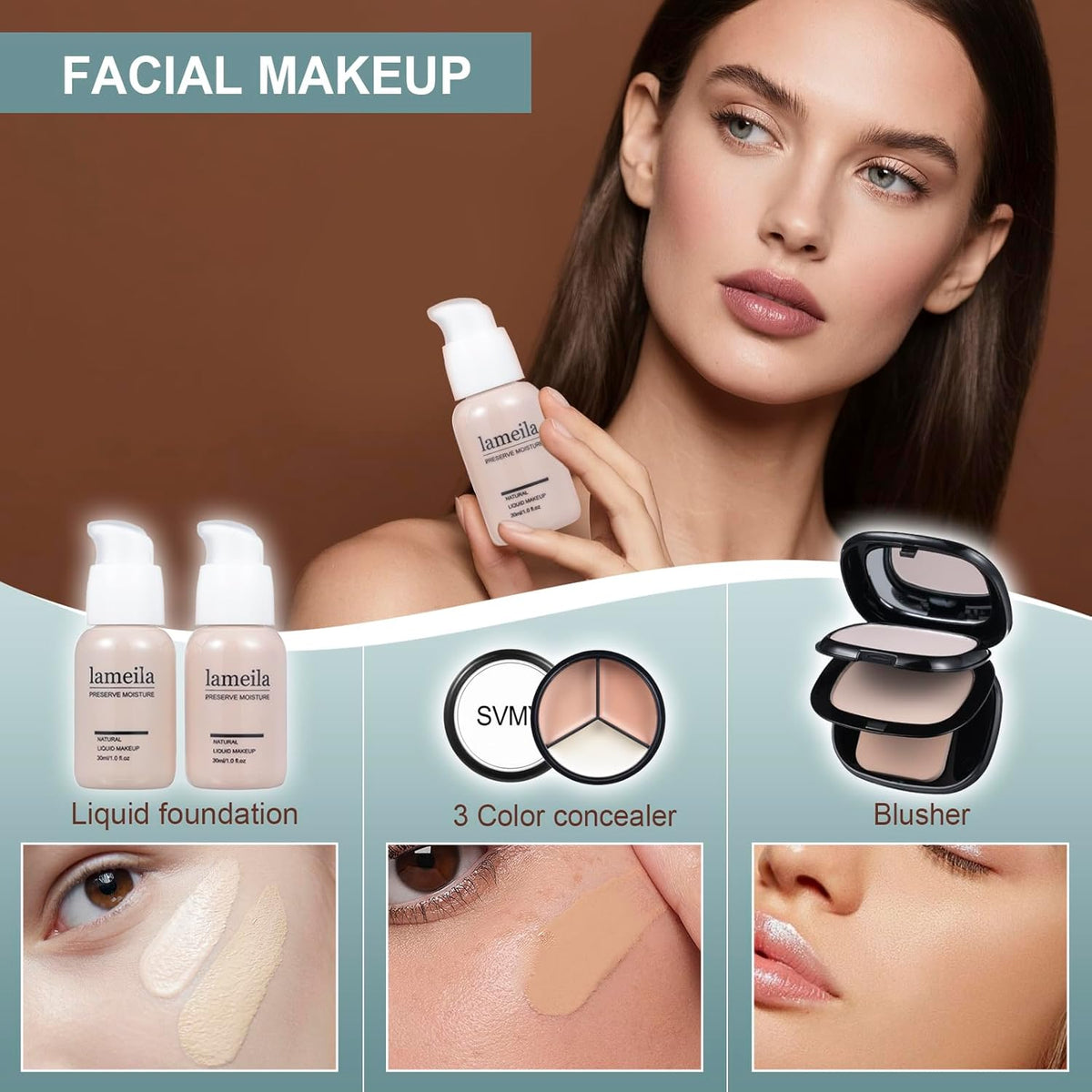Kit completo de maquillaje todo en uno para mujeres, juego de regal...