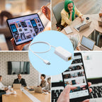 Gigabit PoE a USB C Converter, USB-C a Ethernet adaptador con 10W carga