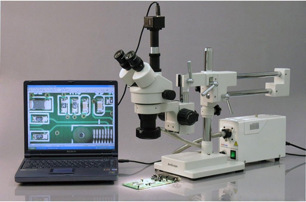 AmScope Microscopio estéreo profesional del zoom trinocular de SM-4T, WH10x