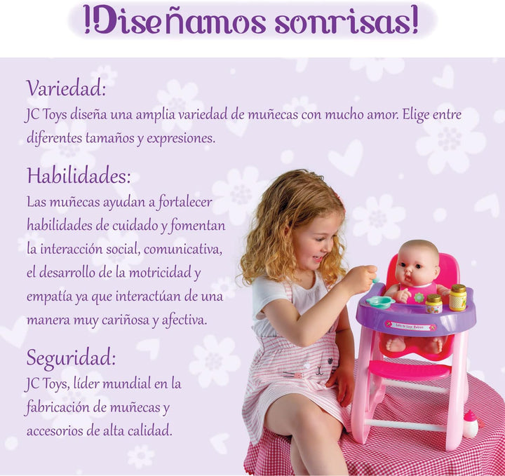 JC Toys \u2013 Muñeca de 14" Lots to Love Babies y Silla Alta |...