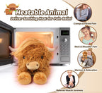 Highland Cow - Animales de peluche para microondas, Vaca A-Highland -1