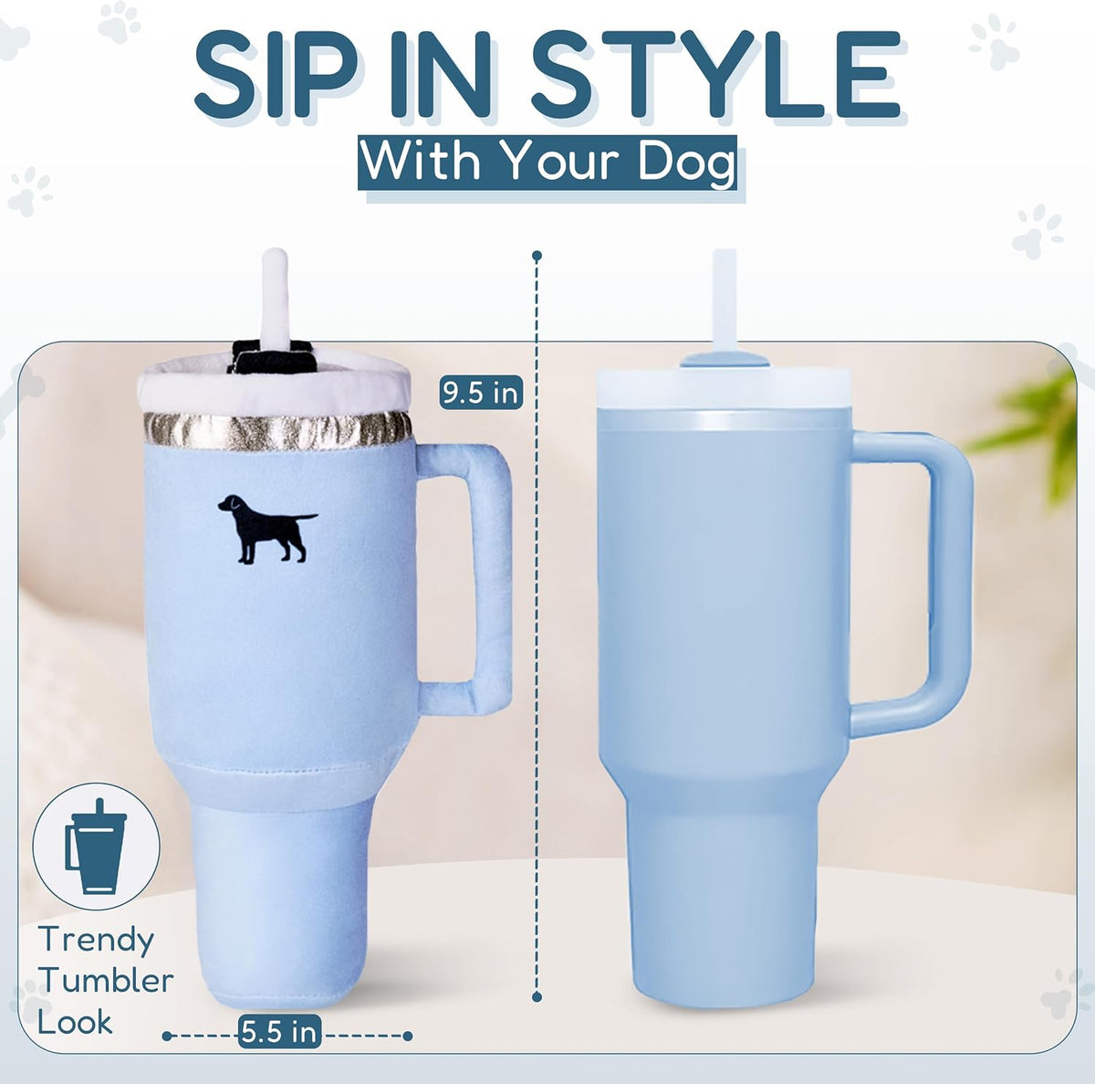PUPROAR Vaso para cachorros + paquete de juguetes para perros Pooch On A Perch
