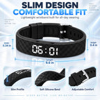 Reloj despertador para personas que duermen pesadas, pulsera vibratoria, reloj de pulsera silencioso, despertar, agitador, despertador, temporizador simple, portátil