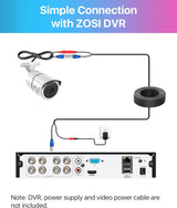 ZOSI 4PACK 1920TVL 1080P HD TVI Cámaras de seguridad 120 pies de vi...