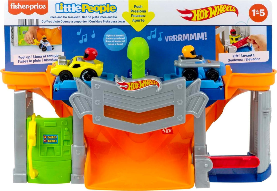 Fisher-Price Little People Hot Wheels - Juego de carreras