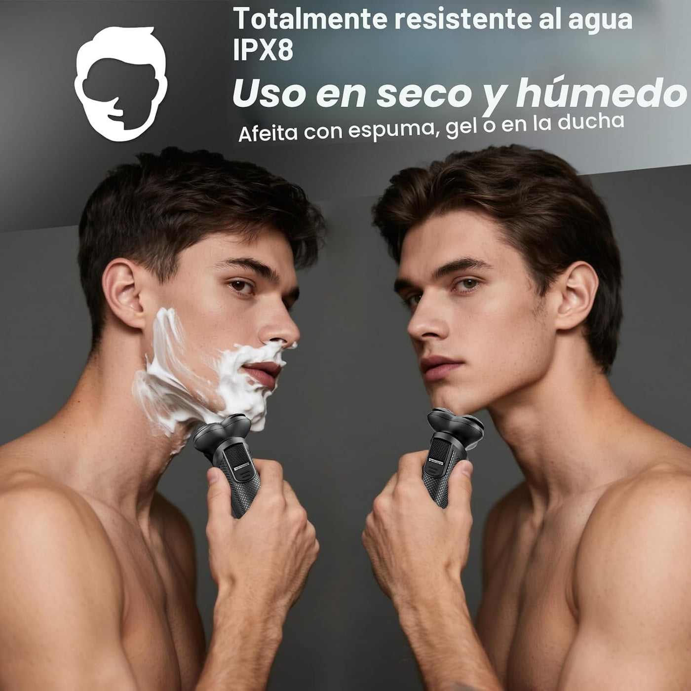 Maquinilla de afeitar eléctrica para hombres, cuchillas flexibles 3...