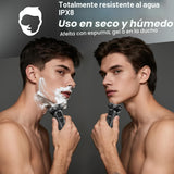 Maquinilla de afeitar eléctrica para hombres, cuchillas flexibles 3...