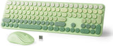Combo de teclado y mouse inalámbricos, tamaño completo de 110 tecla...