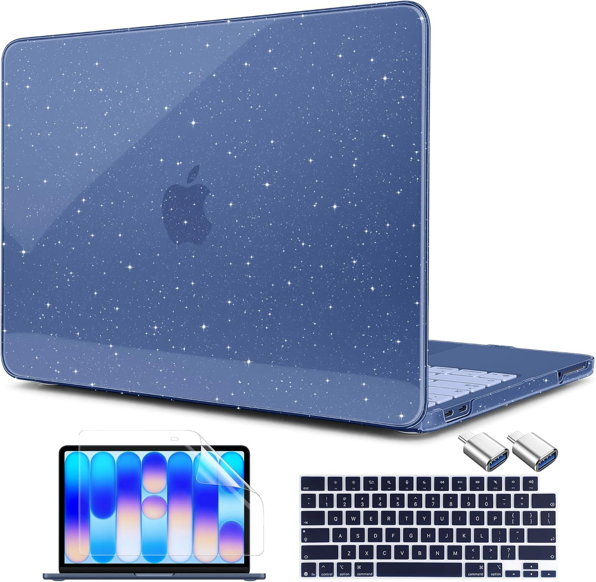 MEEgoodo Funda con purpurina para MacBook Neo de 13 pulgadas versió...
