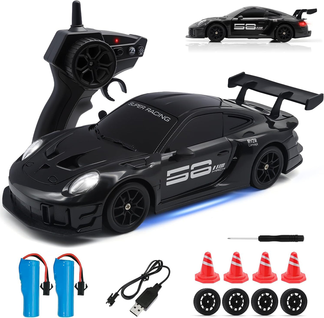 Aka Supaku Coche de deriva a control remoto, 1:24 4WD, vehículo con...