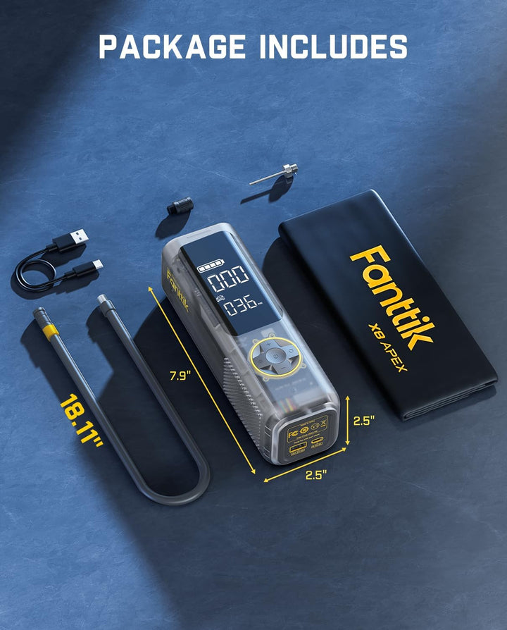 Fanttik Compresor de aire portátil X8 APEX para inflado de neumátic...