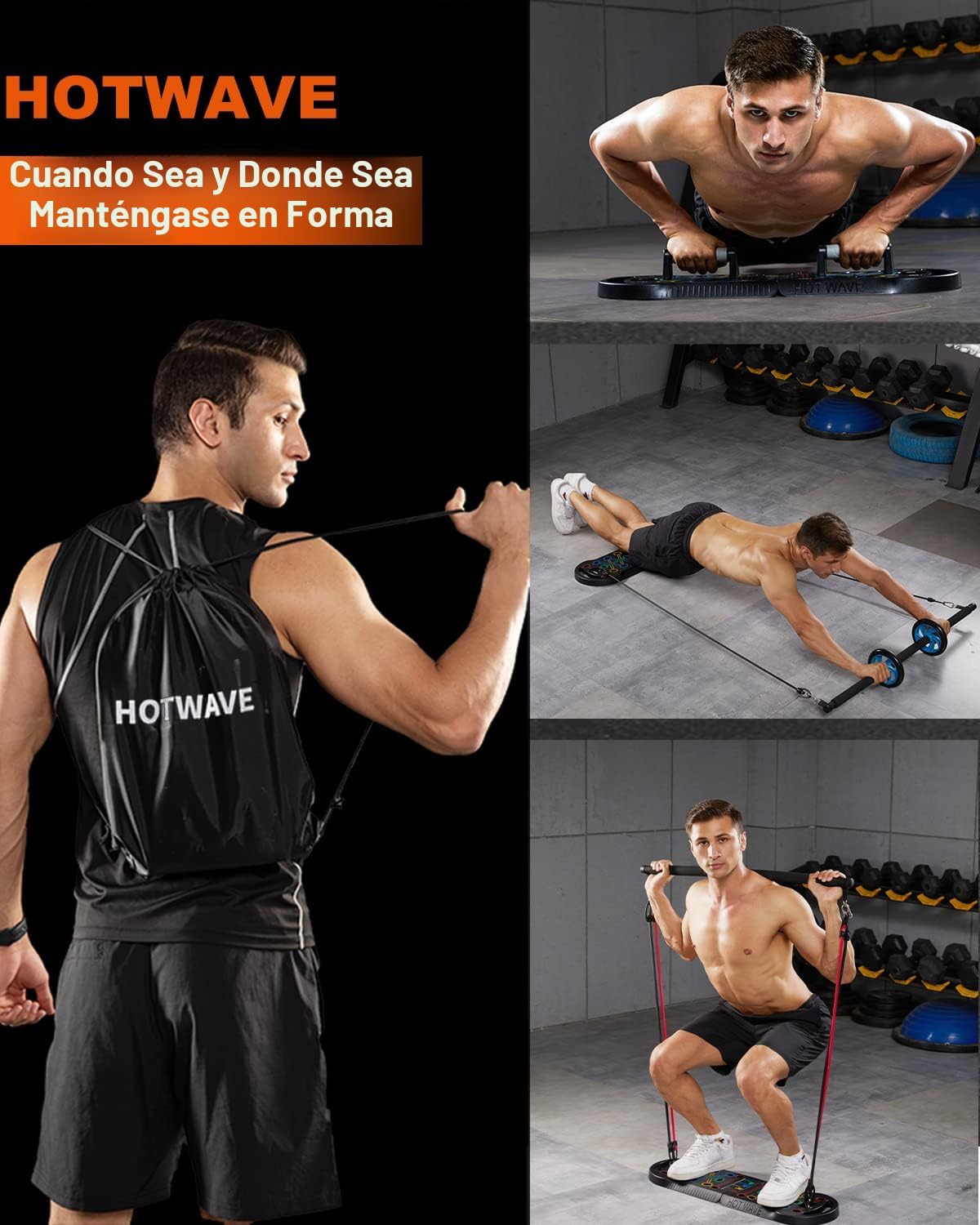 Tabla de Flexiones Push Up, Tabla de Flexiones Portátil, Barra de Flexiones Plegable 20 en 1