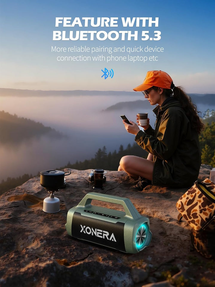 Xonera Altavoces Bluetooth inalámbricos, 80 W pico alto altavoz par...