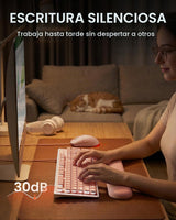 EWEADN GX710S Combo de teclado y mouse con cable con teclas de pudí...