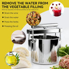 SQUEEZE master Exprimidor manual de verduras y prensa de queso, prensa de alimentos para relleno de albóndigas, espinacas, tofu, hierbas y jugo de frutas, 0.5 galones