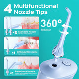 COSLUS - Irrigador de agua portátil para dientes: 4 modos y 5 nivel...