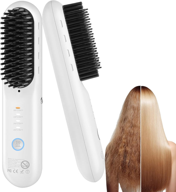 Cepillo alisador de cabello inalámbrico \u2013 Go Brush Pro para ca...