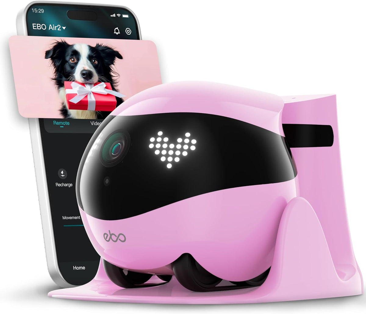 Robot de cámara móvil para mascotas Enabot EBO Air 2: cámara 2K con
