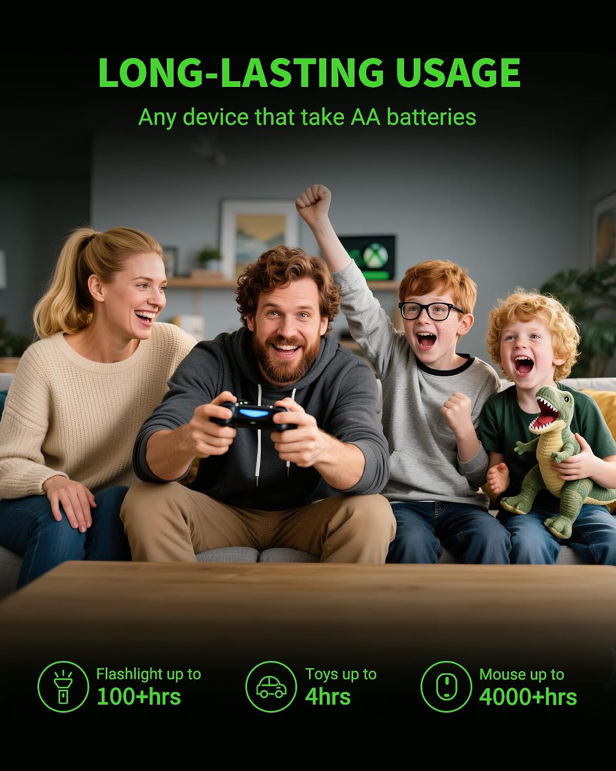 EBL Cargador de baterías AA/AAA, 8 AA 2300mAh y 8 AAA 1100mAh NiMH, 2