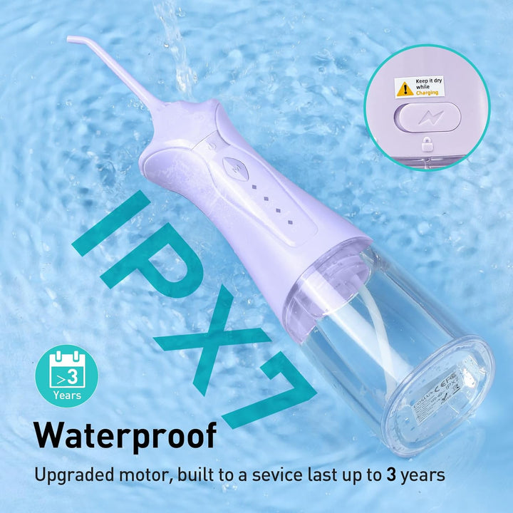 COSLUS Irrigador Dental de Agua para Dientes: 4 Modos Inalámbrico,...