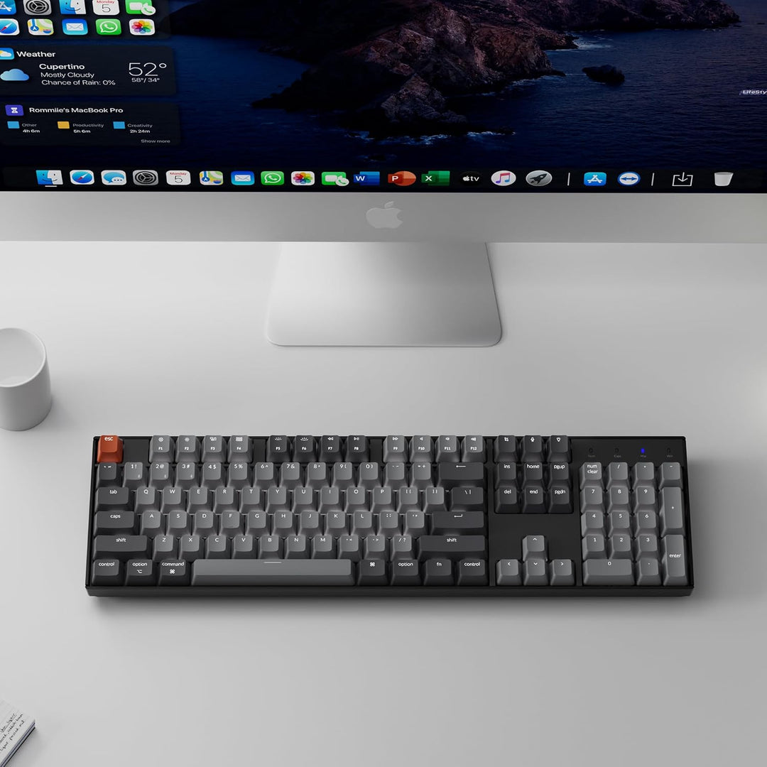 Teclado mecánico inalámbrico Bluetooth Keychron K10 de tamaño compl...
