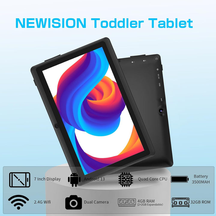 NEWISION Tablet de 7 pulgadas con estuche, tabletas Android de cuat...