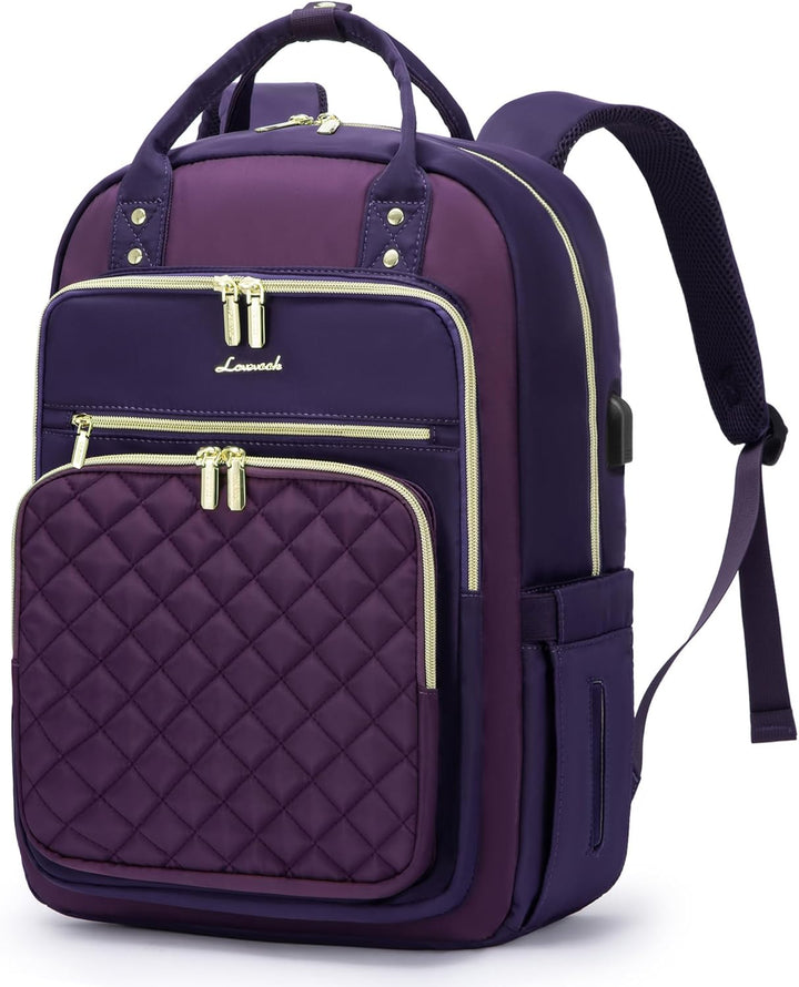 LOVEVOOK - Mochila de computadora portátil para mujer, bolsa de via...