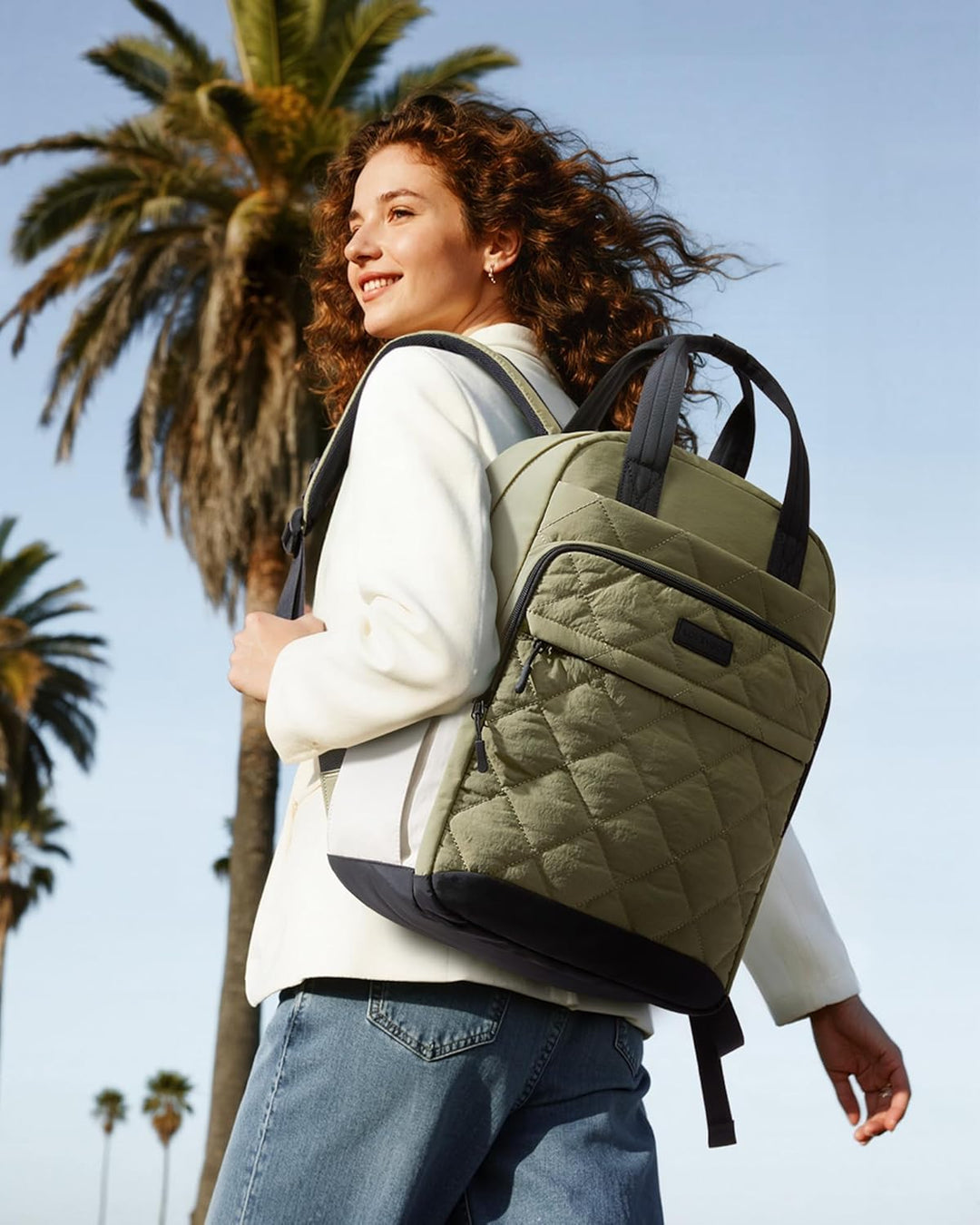 LOVEVOOK Mochila acolchada para mujer, mochila acolchada de viaje.,...