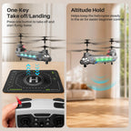 Geyiie Helicóptero RC con rotor en tándem con controles de una sola tecla