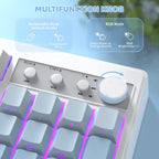FREEWOLF K100 - Membrana para juegos de 99 teclas, Azul degradado