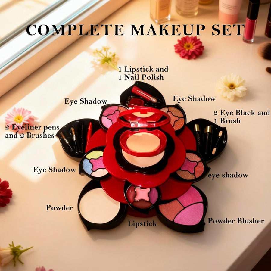 Kit de maquillaje para adolescentes, kit de maquillaje de flores to...