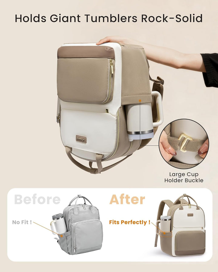 LOVEVOOK - Mochila para laptop para mujer con bolsillo gigante para...