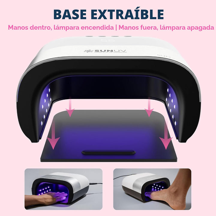 SUNUV SUN3 - Lámpara de uñas LED UV profesional, luz UV con cable p...