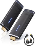 VENTION Transmisor y receptor inalámbrico HDMI Dongle 2.4/5GHz 4K Decording, 131FT /40M, adaptador Bluetooth, conexión de extensor inalámbrico con remitente con Miracast 1080P, negro