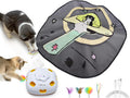 ORSDA Juguetes interactivos 4 en 1 para gatos - Juguetes automáticos para gatos de interior y gatitos, ratones de 8 agujeros Whack-A-Mole, juego de escondite con movimiento inteligente con 5 piezas de