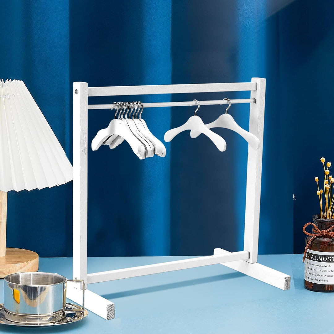 Civaner 11 piezas de estante de ropa para muñecas con colgador de m...