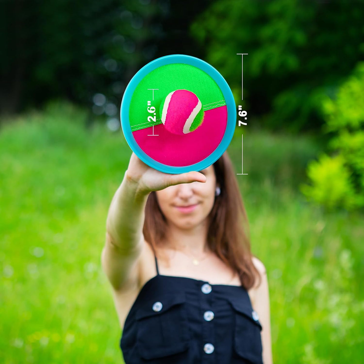 Juego de pelota para tirar y atrapar, juguetes al aire libre para niños, juegos de patio, juguetes de playa, juegos al aire libre para niños y niñas de 3 4 5 6 7 8 9 10 años (mejorado)