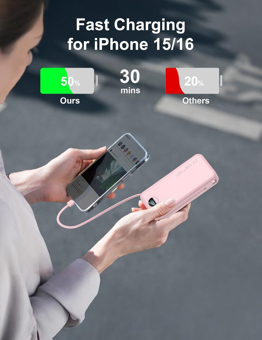 aonidi Banco de Energía Cargador Ultraportátil de 20000mAh PD20W co...