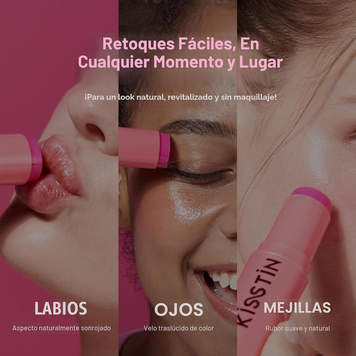 KAHI Kisstin Balm - Hidratante facial y barra de maquillaje que ref...