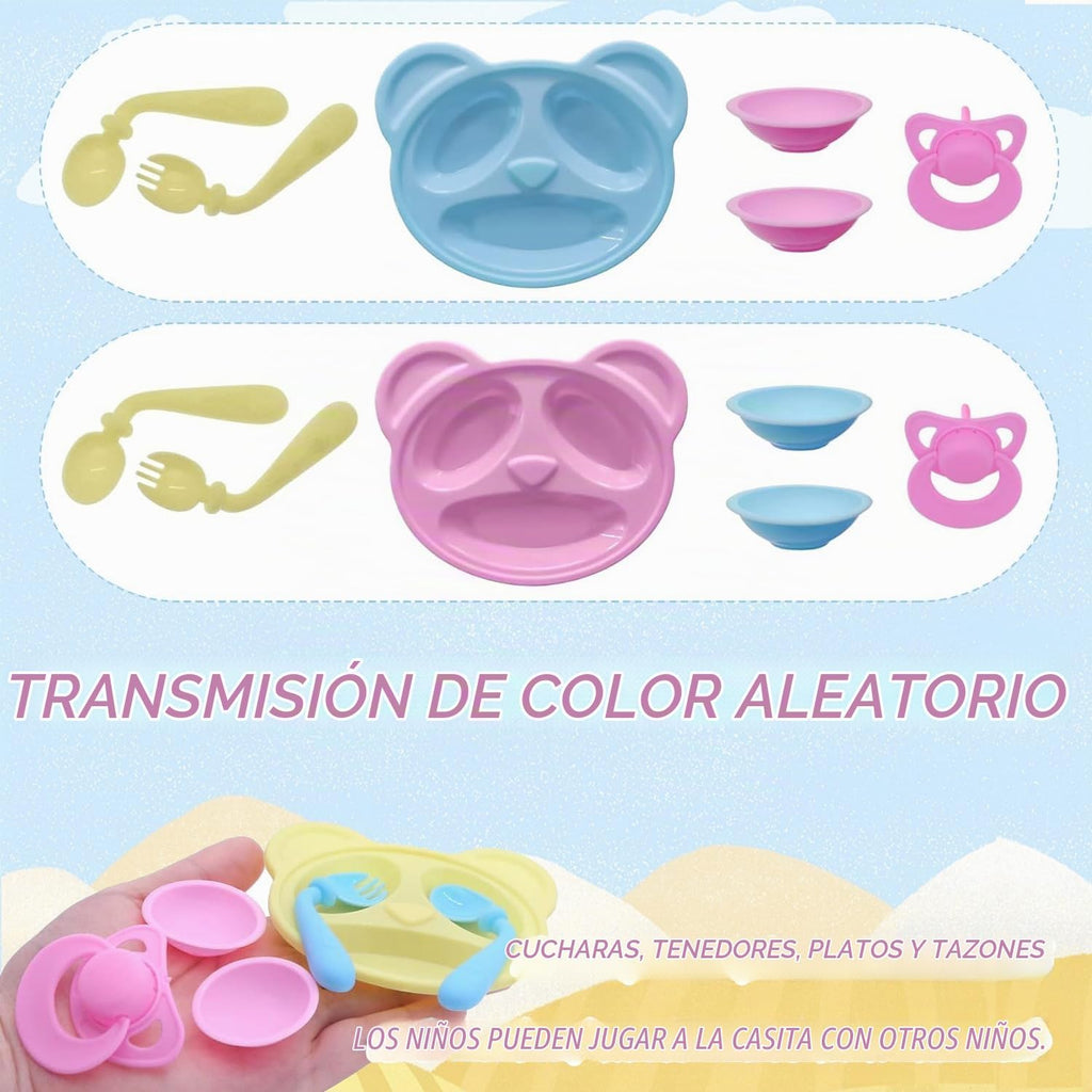 Ropa de muñeca YAYYAY para muñeca de 12 pulgadas - con accesorio de ropa interior con pezón en plato para la cena, también compatible con muñecas de 11''-12''