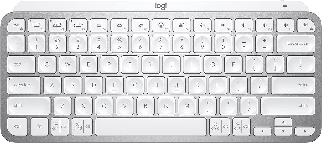 Logitech MX Keys Mini - Teclado minimalista, inalámbrico, iluminado...