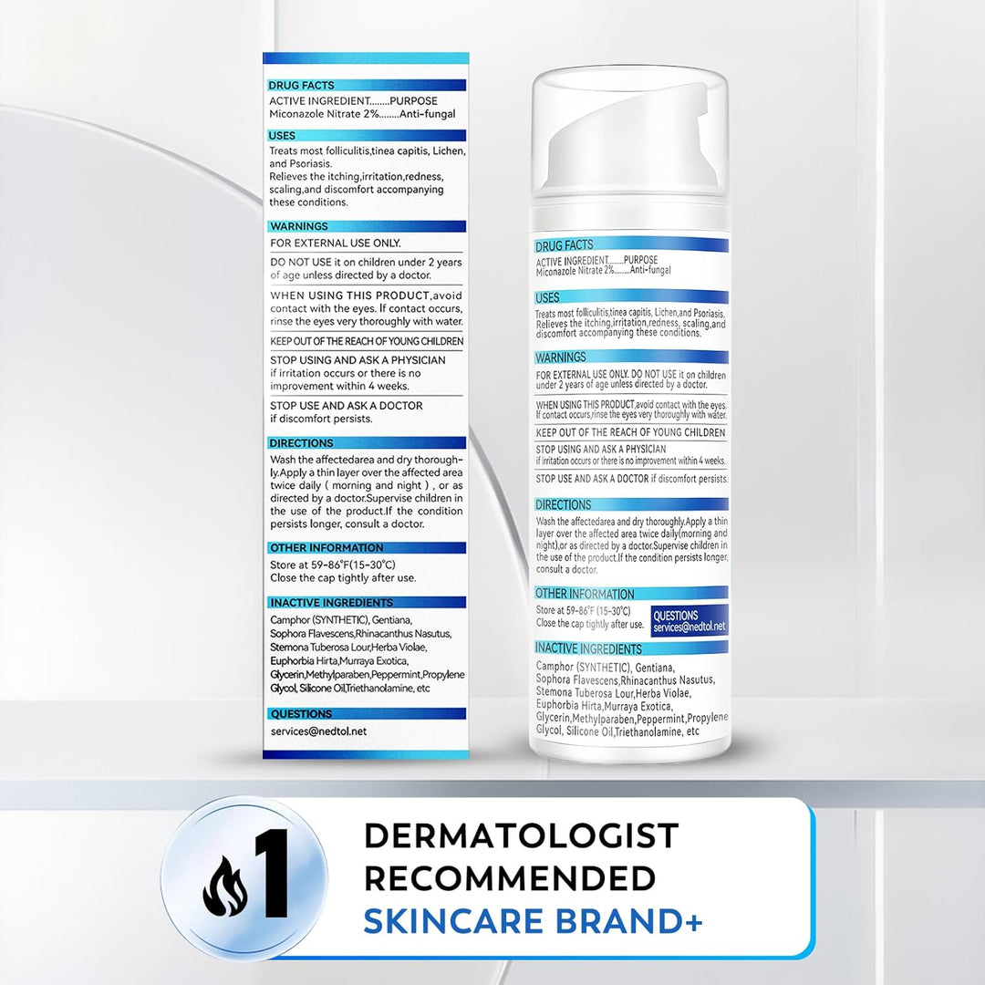 Nedtol Crema para el Tratamiento de la Foliculitis, Ungüento Antiba...