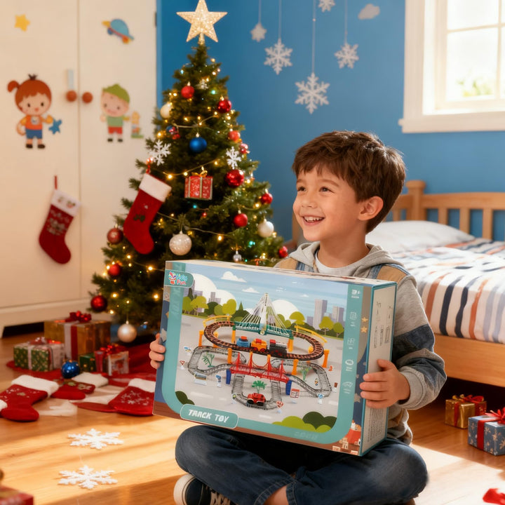Juego de tren eléctrico para niños pequeños juguete de