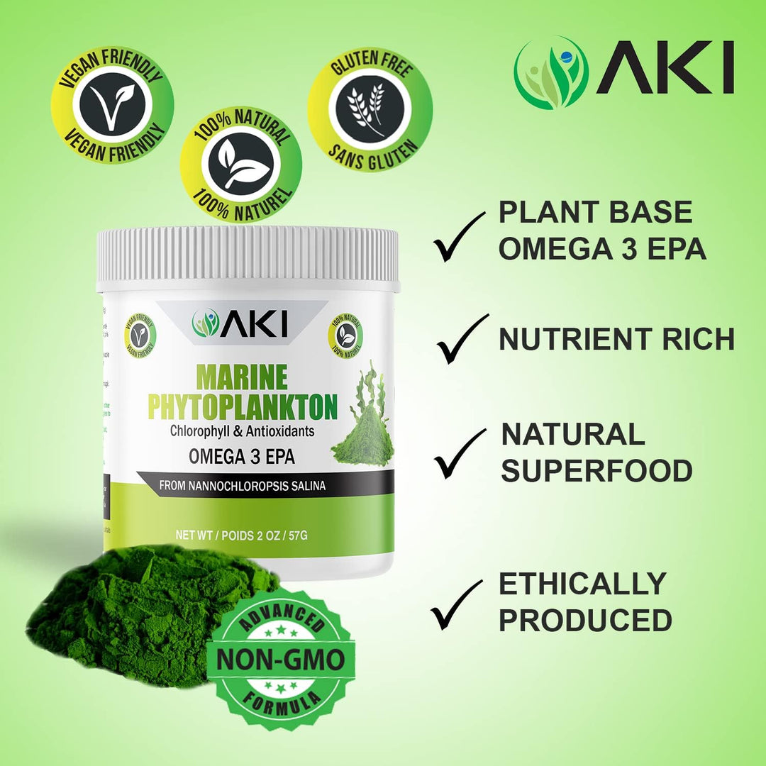 AKI Broccoli Broccoli Powder (5.29 oz \/ 150g) y polvo de fitoplanc...