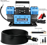 Uharbour Compresor de aire todoterreno de 12 V, compresor dual de p...