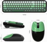 MOFII Combo de teclado y mouse inalámbricos, teclado pequeño compac...
