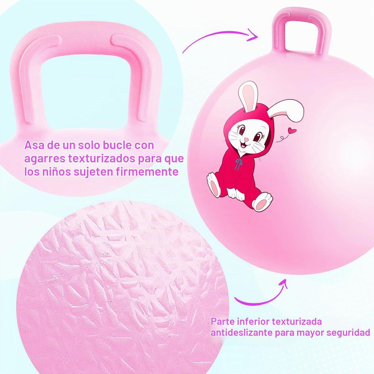 6 bolas de tolva para niños de 3 a 8 años, pelota inflable de 18 pulgadas con asa, juguetes para sentarse en saltar para deportes, escuela, juego activo en equipo, regalos para interiores y exteriores para niñas de 3 a 8 años, con bomba