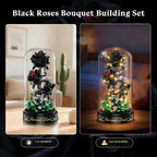HiWEEGO Juego de construcción de flores con luz LED y cubierta antipolvo