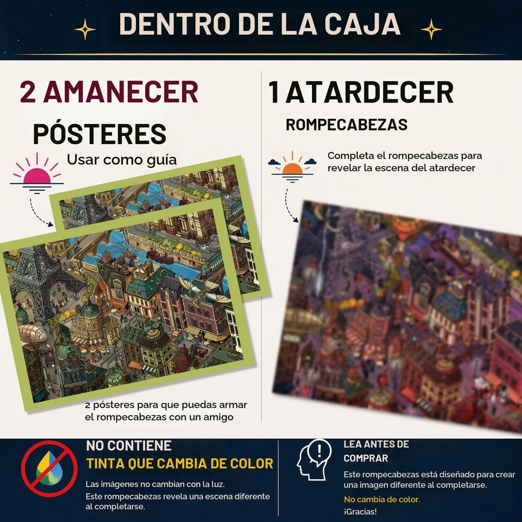 Time Warp Puzzle – Steampunk Paris - Rompecabezas de 1000 Piezas para Adultos