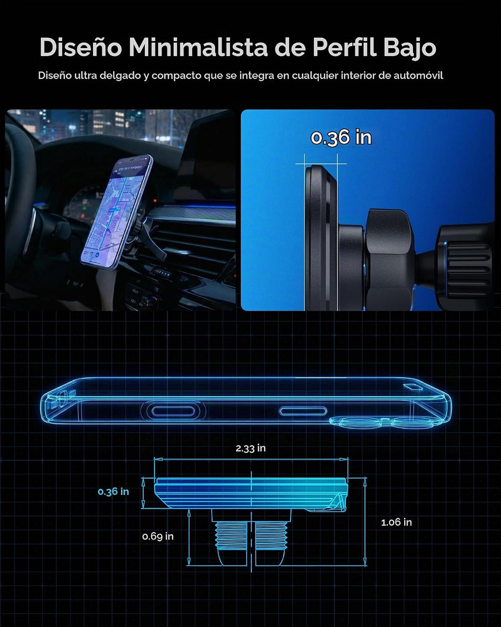 Spigen Essential MagFit Qi2 - Cargador MagSafe ultrafino de 15 W para
